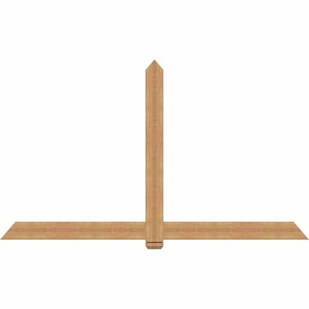 Ekena Millwork Eugene Smooth Timber Gable Bracket, Western Red Cedar, 96"W x 56"H x 1 1/2"D x 5 1/2"F, 14/12 Pitch GBW096X56X0206EUG00SWR